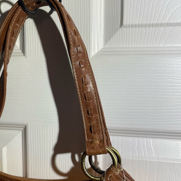 Fossil Relic Belize Woven Straw & Leather Tote NWT - Picture 6 of 12